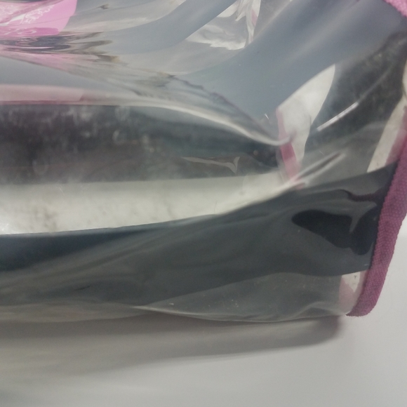 Vince Camuto Striped Gray and Pink Beach Tote Bag - Picture 14 of 15